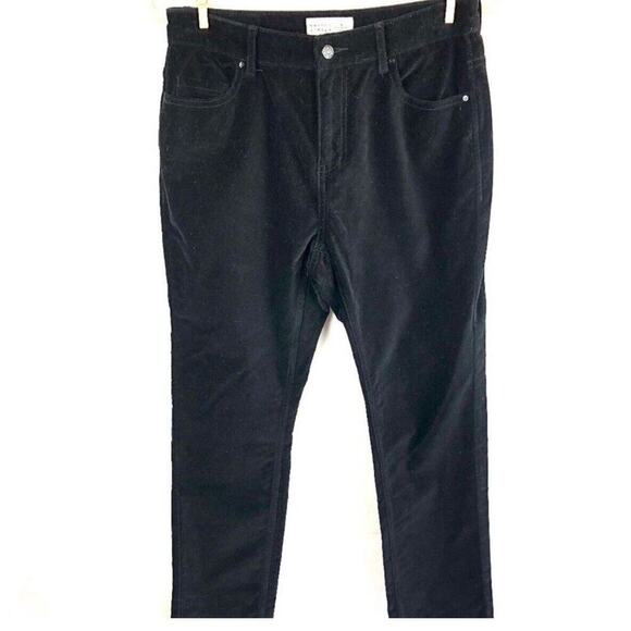 Kate Spade Ankle Velvet Broome St Women 6 New York Black Stretch Pants 28 - Picture 3 of 9